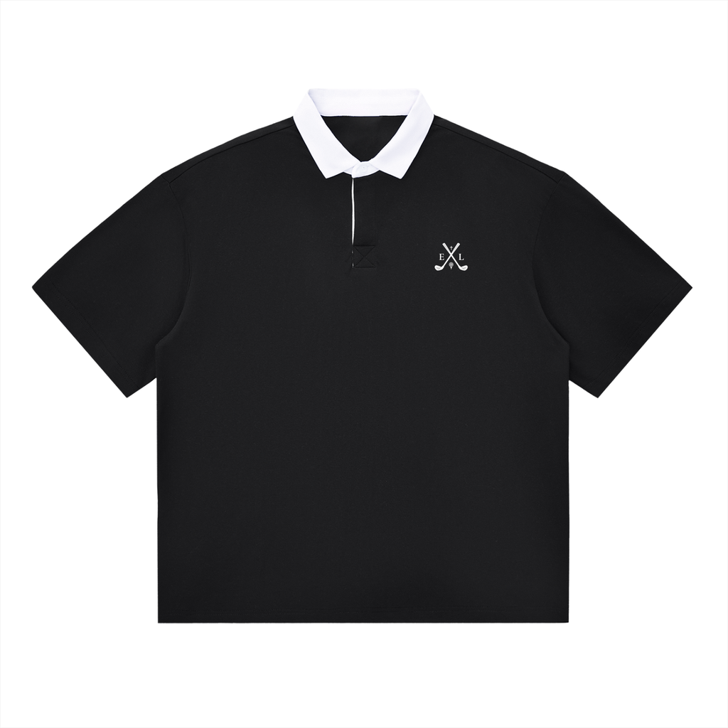 Black Essential Contrast Polo