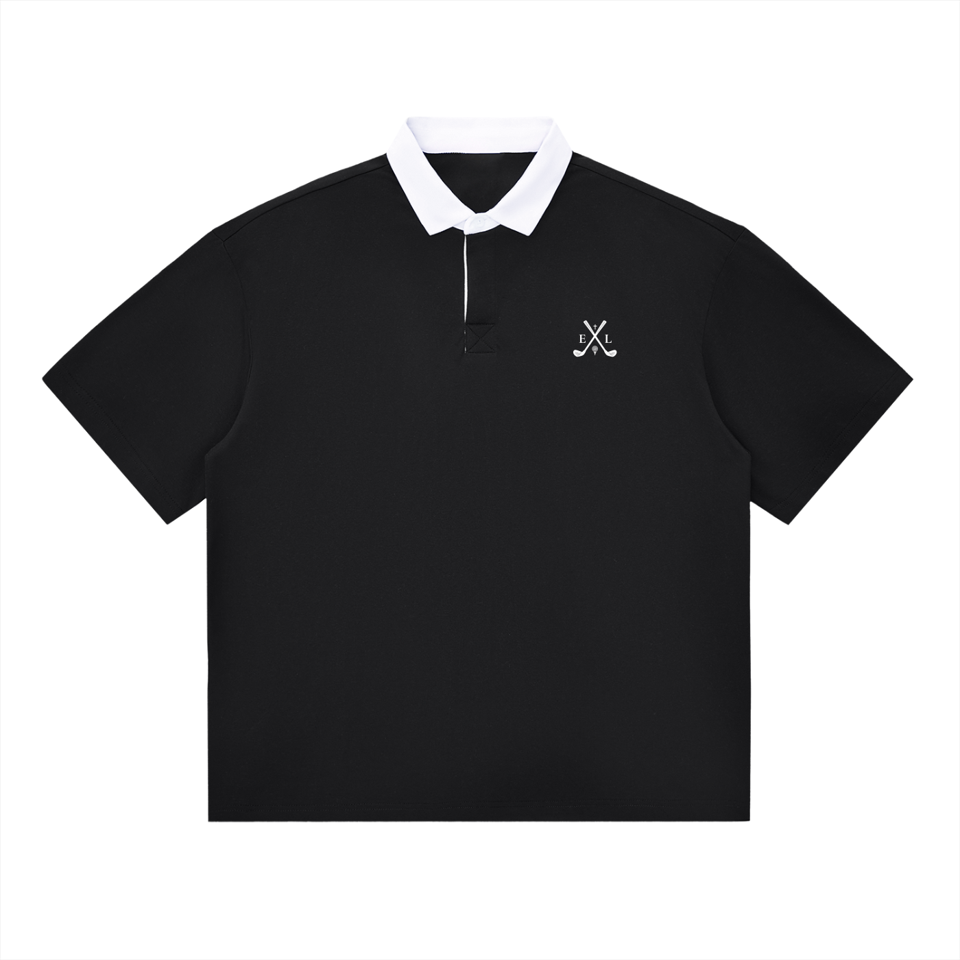 Black Essential Contrast Polo