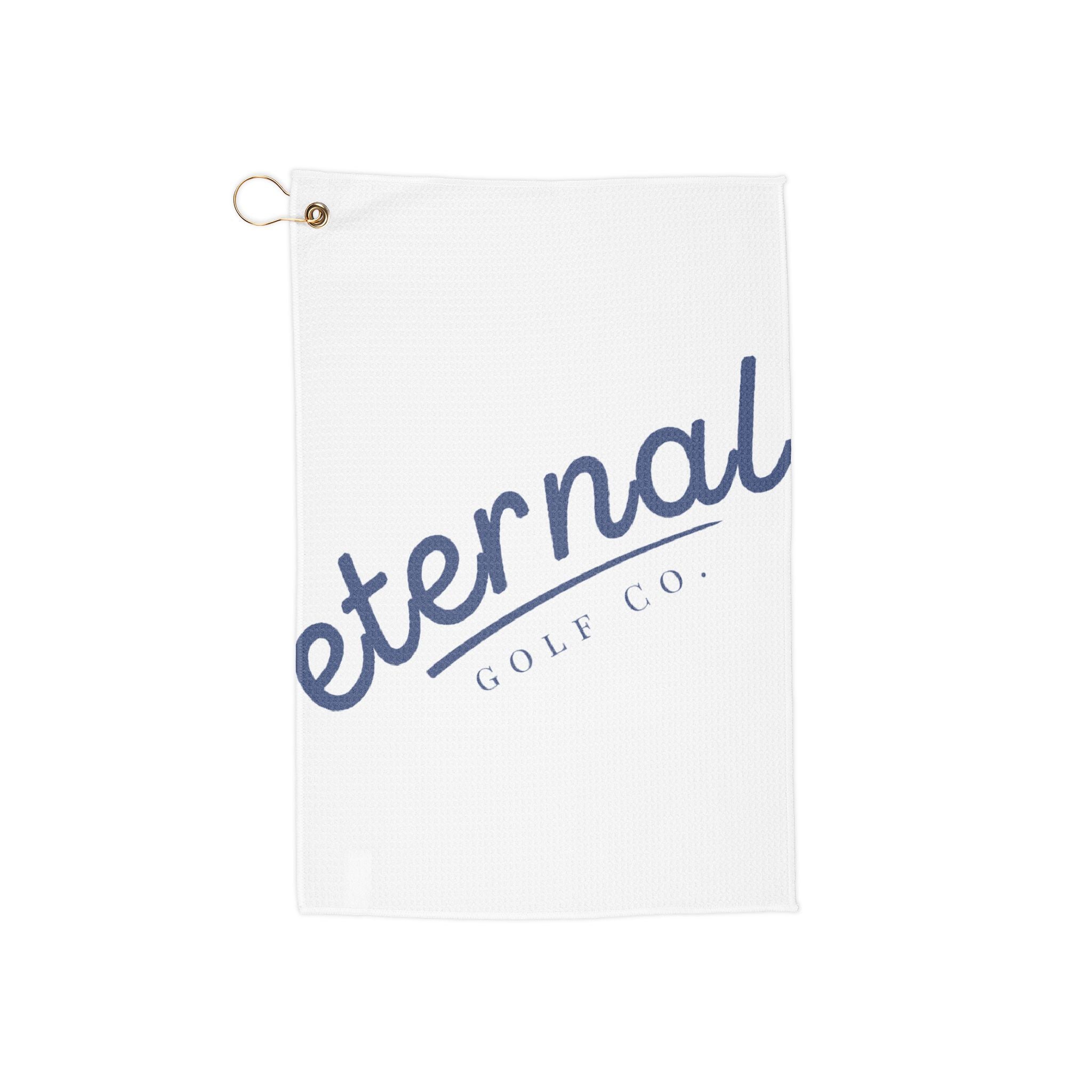 Ocean Blue Embroided Microfiber Towel