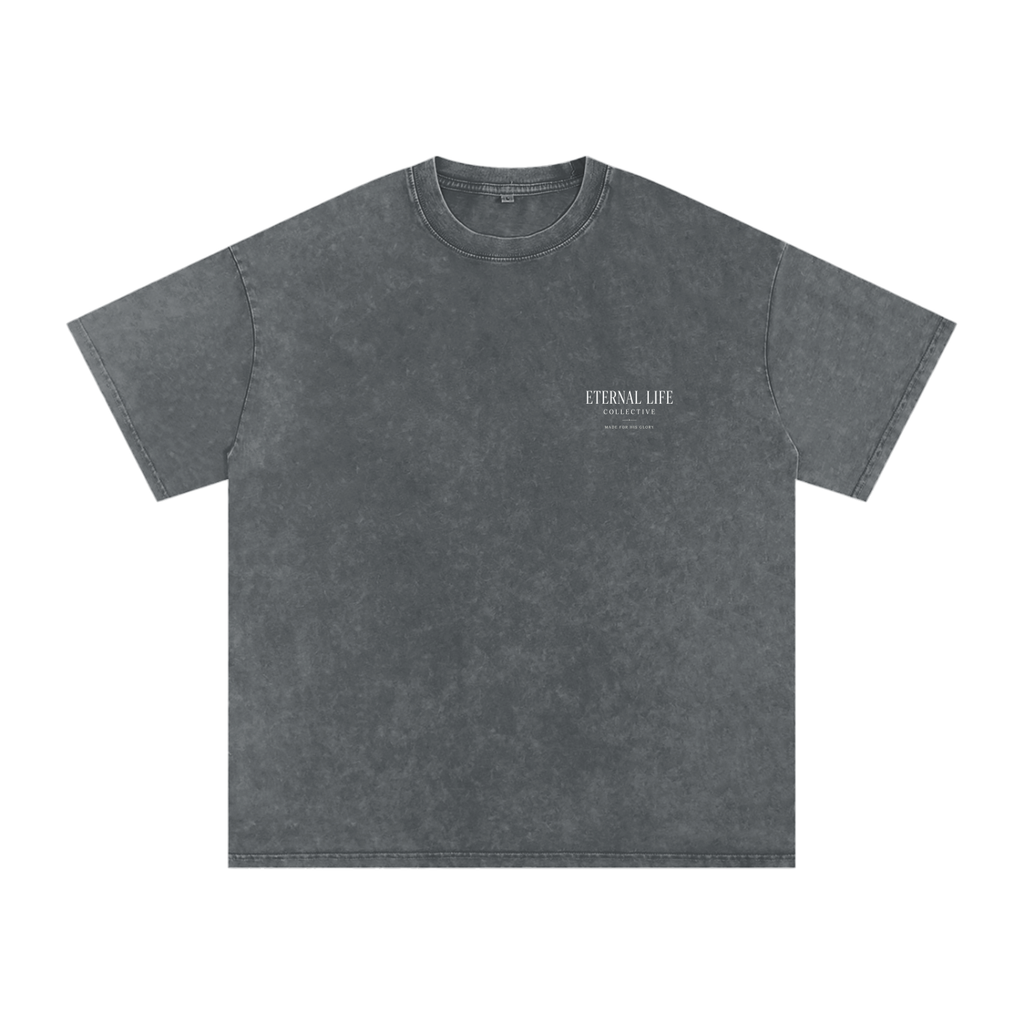 Gray Snow Washed Oversized Shirt