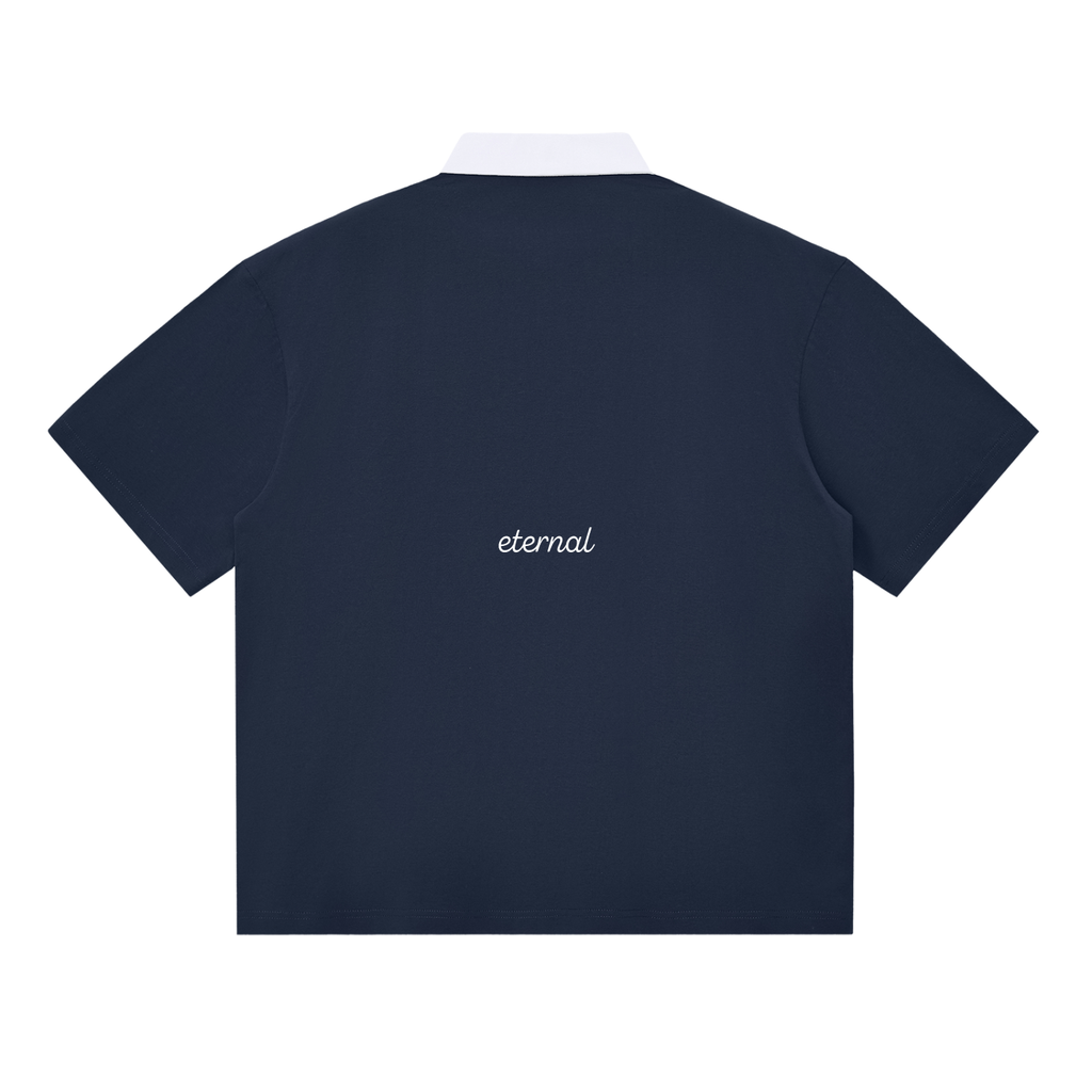 Navy Essential Contrast Polo