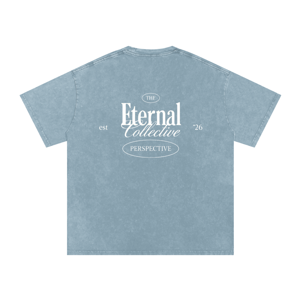 Light Blue Snow Washed Oversized Shirt