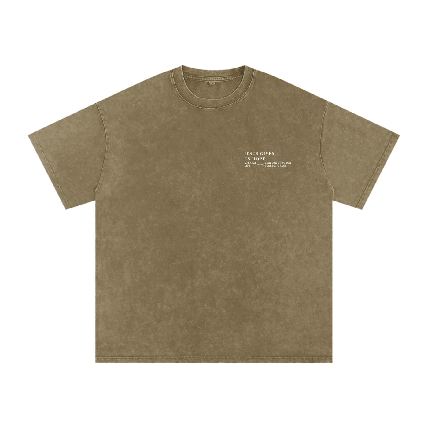 Light Brown Snow Washed Oversized Shirt