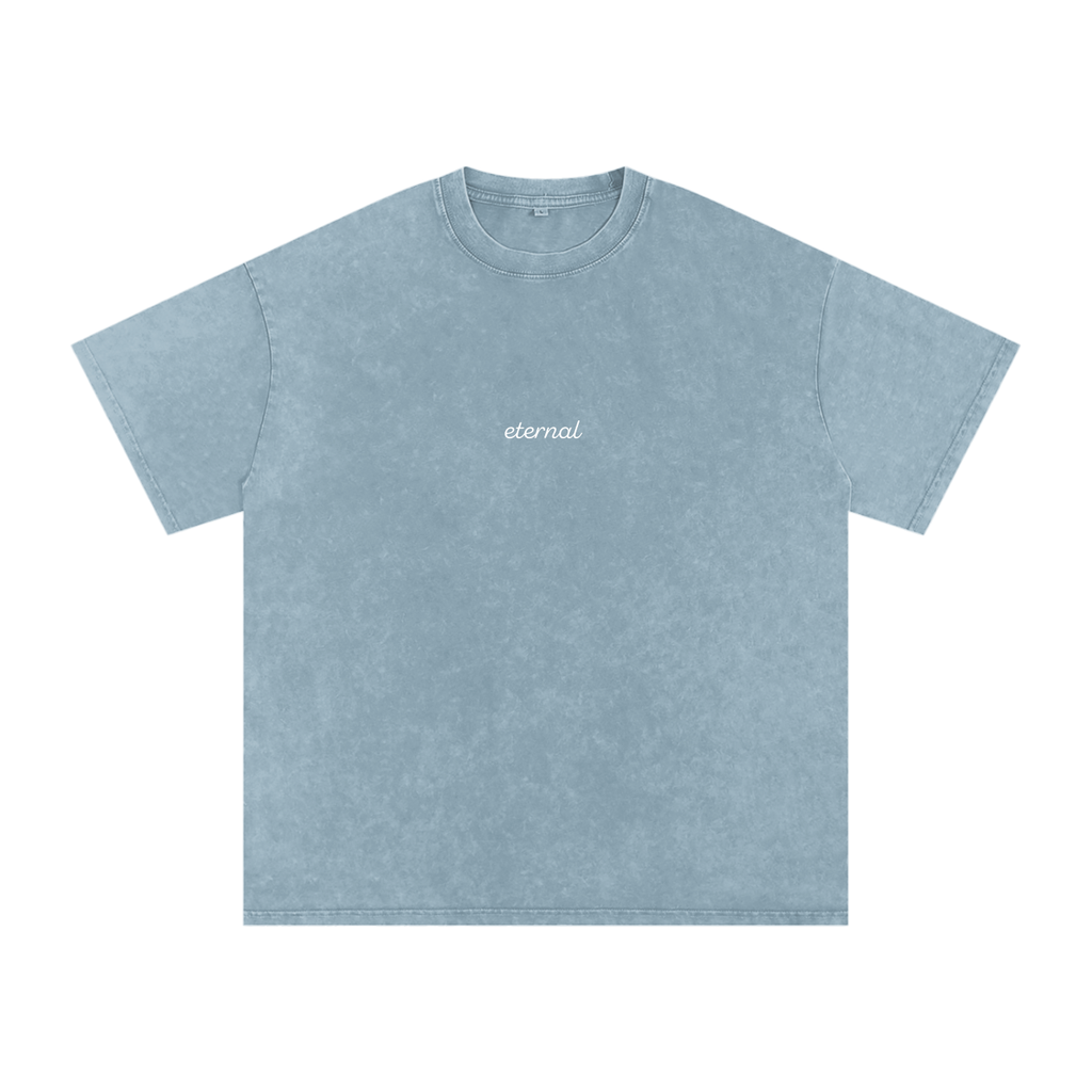Light Blue Snow Washed Oversized Shirt