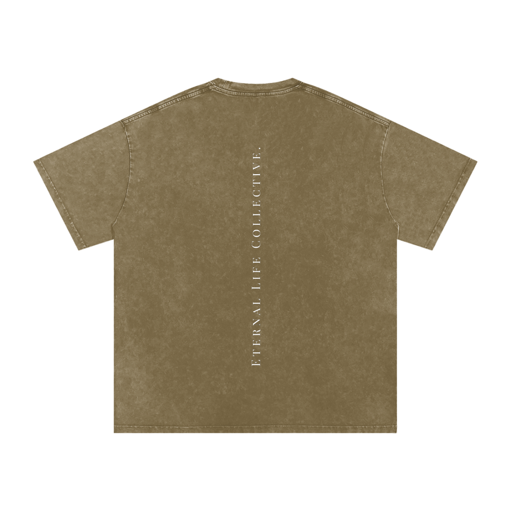 Light Brown Snow Washed Oversized Shirt
