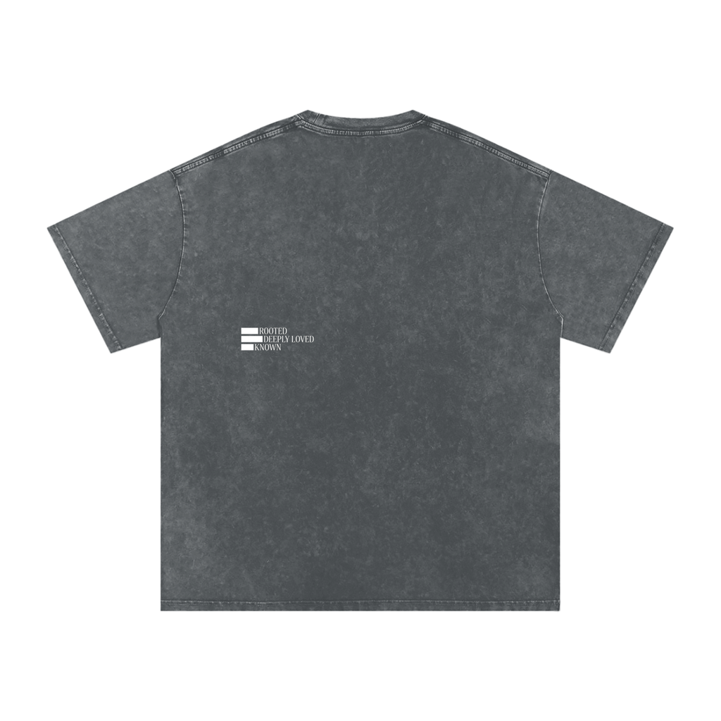 Gray Snow Washed Oversized Shirt