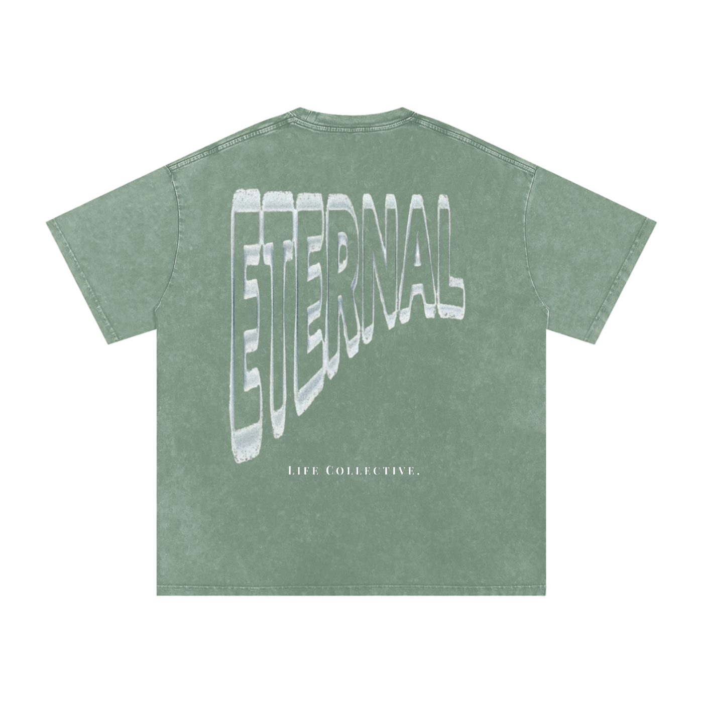 Green Snow Washed Oversized Shirt